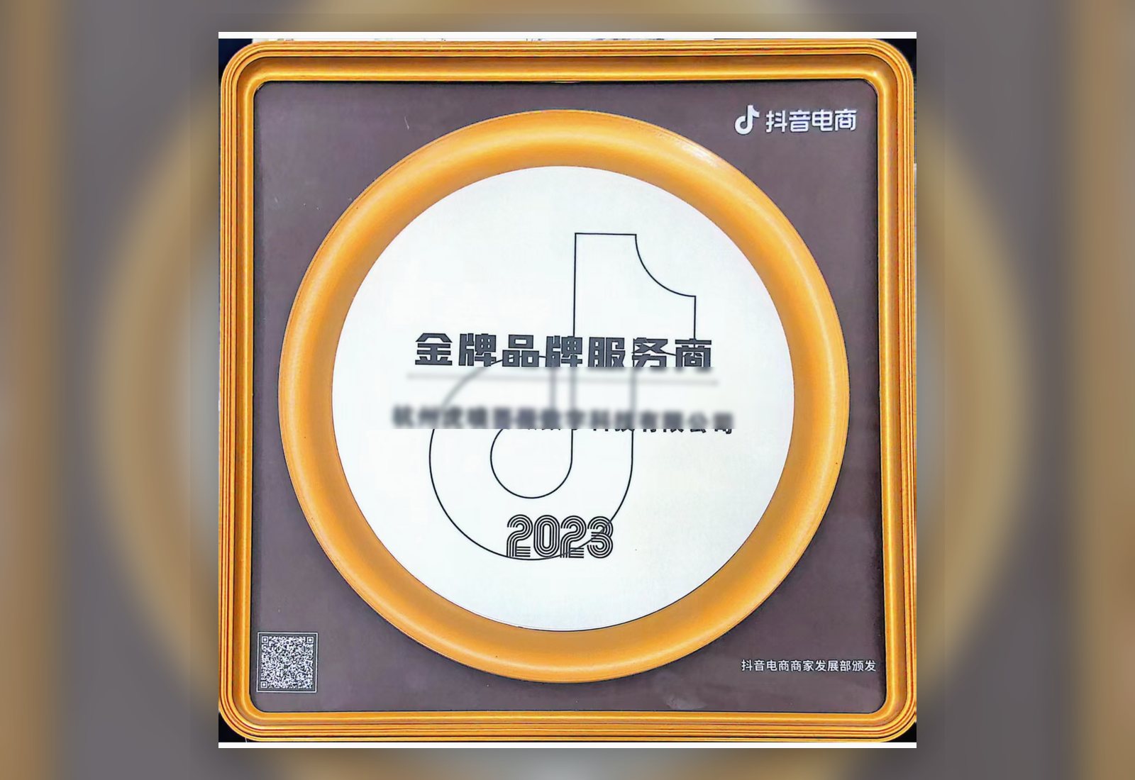 2023 Douyin E-commerce Gold Brand Service Provider award