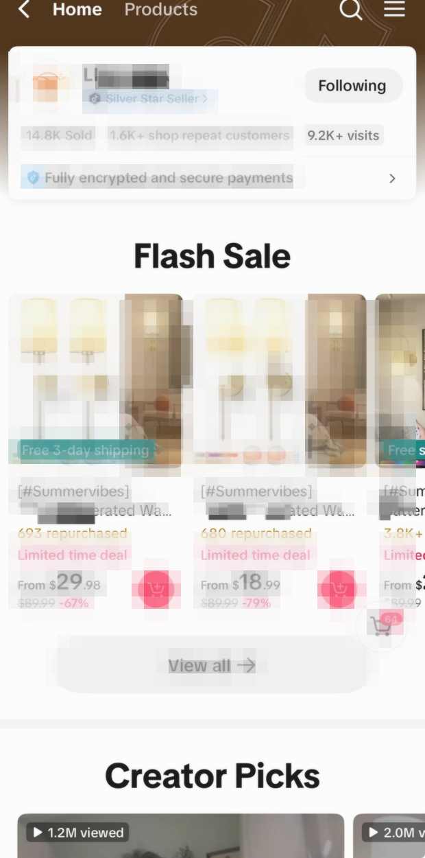 Anonymized TikTok Shop home improvement client case